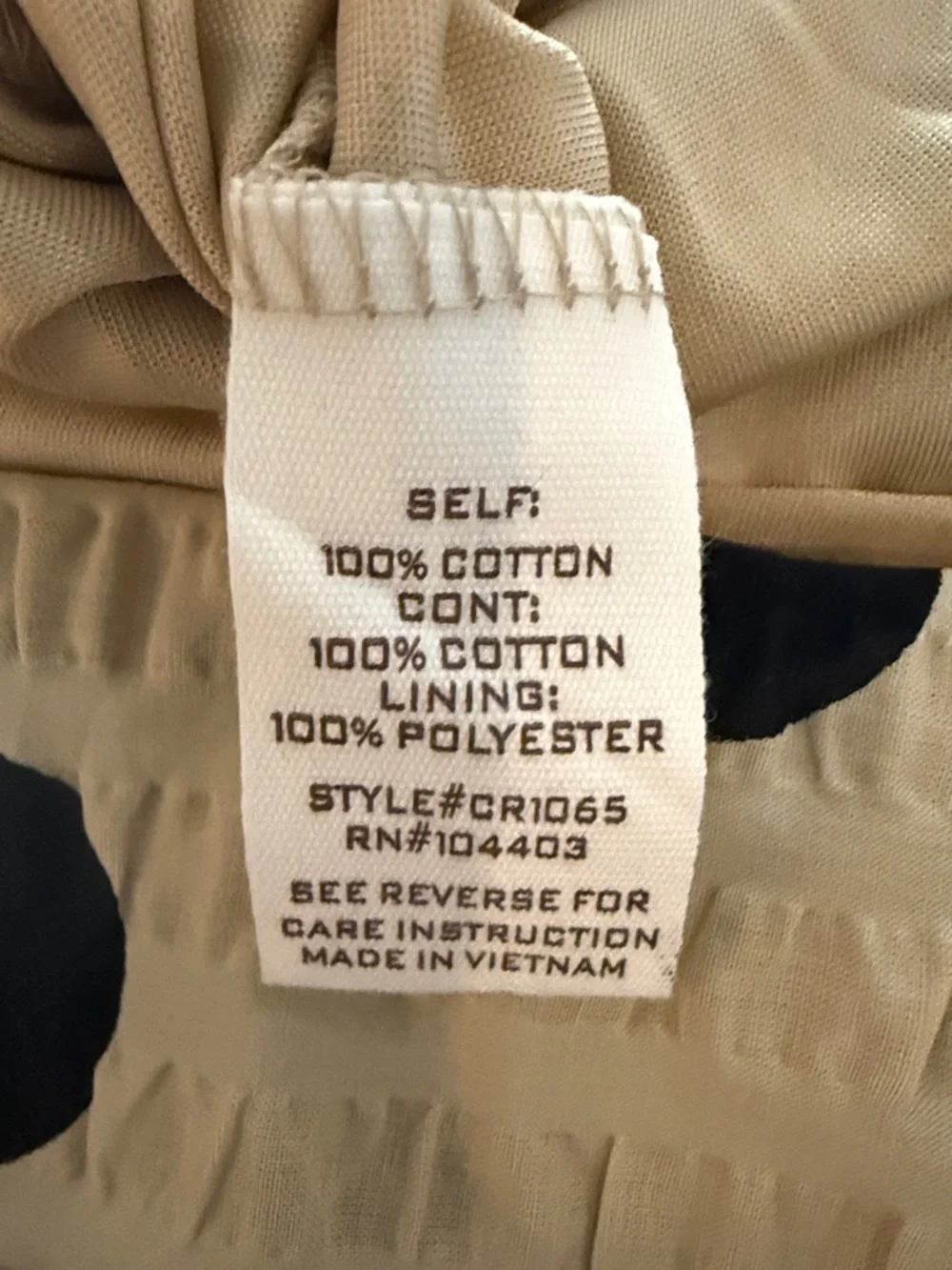 Sleeveless Tan Maxi Dress with Black Polka Dots - Picture 8 of 9